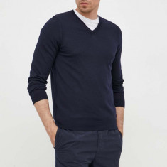 BOSS pulover de lână bărbați, culoarea bleumarin, light 50468261