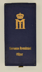 Cutie Ordinul / Decoratia Coroana Romaniei, Ofiter, model Mihai I foto