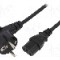 Cablu alimentare AC, 4m, 3 fire, culoare negru, CEE 7/7 (E/F) &amp;#351;tecar in unghi, IEC C13 mama, LIAN DUNG -