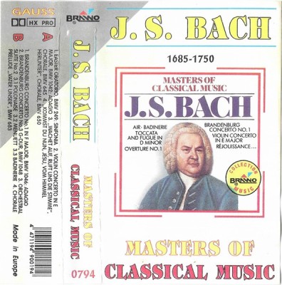 Casetă audio J.S. Bach* &amp;ndash; Masters Of Classical Music foto