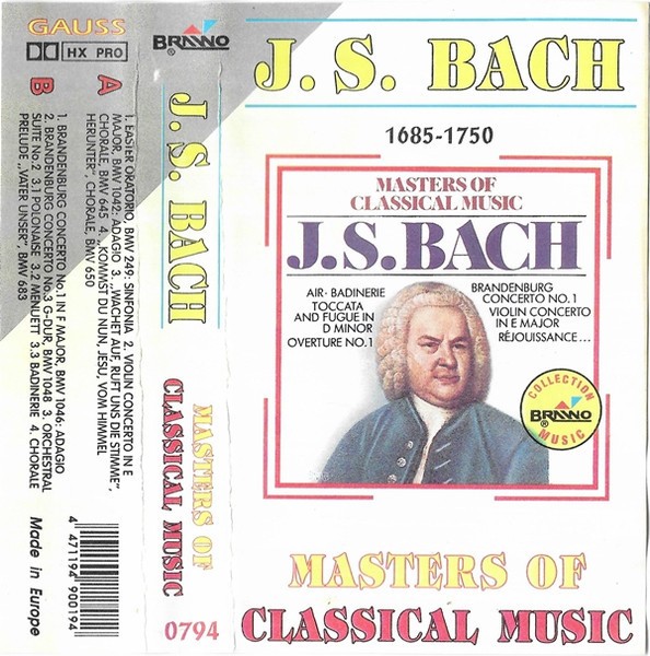 Casetă audio J.S. Bach* &ndash; Masters Of Classical Music