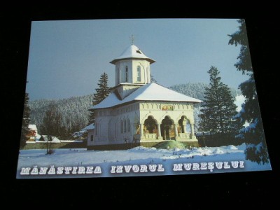 QW25 MS - Carte postala - tematica manastiri - vedere - Manastirea Izvorul Muresului 1 foto