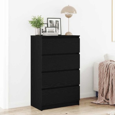 vidaXL Bufetă Stejar negru 60x35x98,5 cm Lemn prelucrat foto