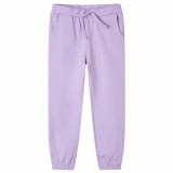 Pantaloni de trening pentru copii, lila, 116 GartenMobel Dekor, vidaXL