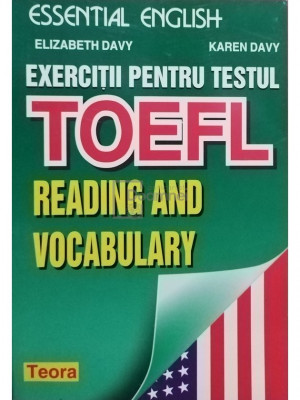 Elizabeth Davy - Exercitii pentru testul TOEFL - Reading and vocabulary (editia 1997) foto