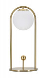 Cumpara ieftin Lampa de masa Glamy Arc -A, Mauro Ferretti, &Oslash;21 x 47 cm, 1 x E14, 40W, fier/sticla, auriu/alb