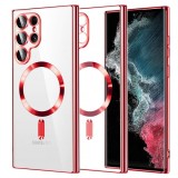 Husa MagSafe pentru Samsung Galaxy S22 Ultra 5G S908, Techsuit, Luxury Crystal, Rosie