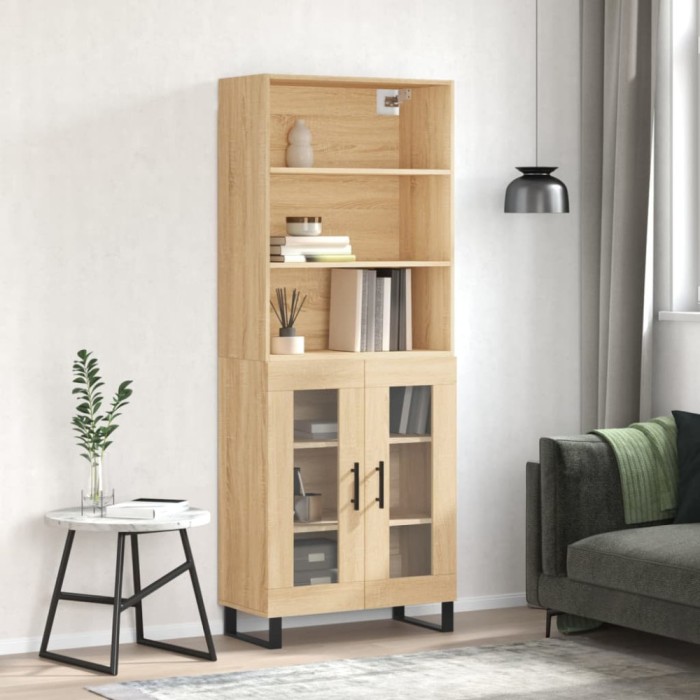 vidaXL Dulap &icirc;nalt, stejar sonoma, 69,5x34x180 cm, lemn compozit