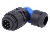 Conector circular cu 7 pini pentru cablu - Argintat