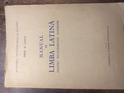 Manual de Latina- Lascar, Rar. foto