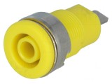 Soclu Banană 4mm 32A Galben Izolat Panou