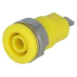 Soclu Banană 4mm 32A Galben Izolat Panou