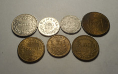 Lot 7 monede diferite cu Regele Mihai anii 1943 - 1947 foto
