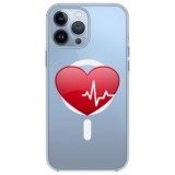Husa personalizata apple iphone 15 pro max, magsafe, the heart beats