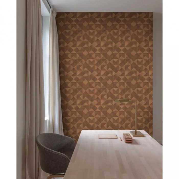 Noordwand Tapet &bdquo;Topchic Graphic Shapes Facet&rdquo;, portocaliu metalic 440486