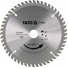Disc circular aluminiu 160 x 20 x 2.2 mm 52 dinti Yato YT-60905 foto