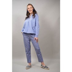 PANTALONI CARROT DENIM CU PENSE RIMINI S Denim Deschis
