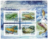 S. TOME E PRINCIPE 2016 - Fauna arctica, Pesti / set complet - colita+bloc, Stampilat