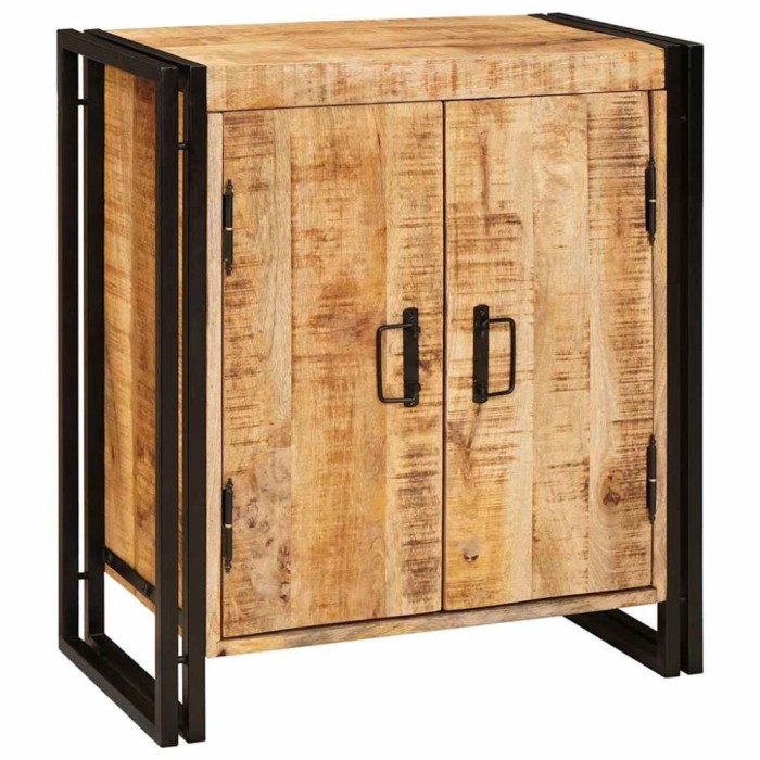 vidaXL Dulap de noapte Maro 38 x 33 x 58 cm Lemn de mango brut 4102775
