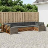Cumpara ieftin Set de canapele de exterior 7 buc. 7-Locuri Natural si Antracit