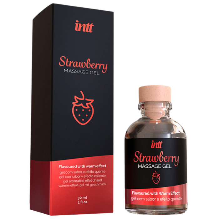 Gel de &icirc;ncălzire pentru bărbați și femei, cu aromă de căpșuni - Strawberry Massage Gel.