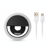 Cumpara ieftin Lampa Led Ring pentru Selfie cu Cablu Date Micro Usb Negru, Contakt