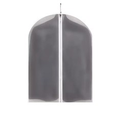 Set 5 Huse de Depozitare cu Fermoar, pentru Haine, de Protectie, pentru Voiaj, Netesut, Rezistent la Praf, 60x80 cm, Transparent-Alb