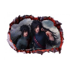 Sticker decorativ, gaura in perete 3D, Naruto, 85 cm, 1028STK-1