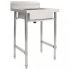 Chiuveta bucatarie inox Gossi, 60x60 cm, un bazin adanc, protectie stropire, scurgere inclusa, argintiu, profesionala