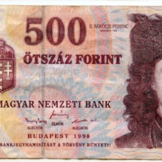 Bancnota 500 forint 1998 - Ungaria