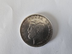 Romania 5 Lei 1880 Argint are 25 gr foto