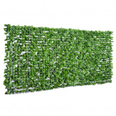 Gard viu artificial pentru gradina/terasa/balcon, frunze de artar, PE, verde, 300x150 cm