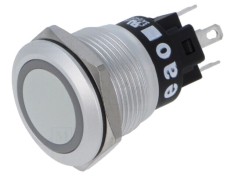 Comutator anti-vandalism EAO 2 poziții SPDT 3A 240V LED verde 12V IP67