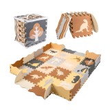 Covoras puzzle din spuma pentru copii cu dinozauri, 36 piese, 143cm X 143cm X1cm