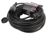 Prelungitor alimentare KEL 3x2,5mm&sup2; 25m 16A cu 1 priză negru