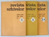 REVISTA ARHIVELOR , SET DE 3 VOLUME , ANUL LVII , VOLUMUL XLII , NUMERELE I - IV , 1980 *AN COMPLET