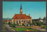 CPIB 24850 CARTE POSTALA - CLUJ: CATEDRALA SF MIHAIL, CIRCULATA, 1965, STAMPILE, TIMBRU, KRUGER