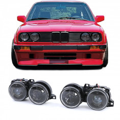 Far faruri sport tuning BMW E30 fumuriu cu lupa NOU foto