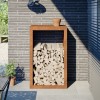 Suport Lemne Foc vidaXL, Otel Intemperii, 60x40x100cm, Maro, Depozitare Lemne Semineu, Uscare Optima