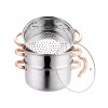 Set de 4 piese, oala pentru fiert cu abur, inox, diametru 22 cm, capacitate 4 litri, Klausberg