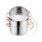 Set de 4 piese, oala pentru fiert cu abur, inox, diametru 22 cm, capacitate 4 litri, Klausberg