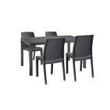 Cumpara ieftin Set mobilier de grădină Hellda 4+1, grafit