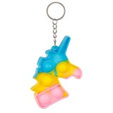 Breloc Copii, Pop It Unicorn, Multicolor, 10cm, Oem