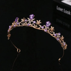 Diadema Mireasa Purple Sweet Luxury