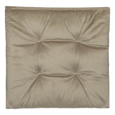Perna Scaun, Velvet, Bej, 40x40cm foto