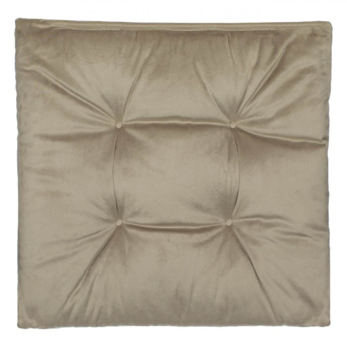 Perna Scaun, Velvet, Bej, 40x40cm