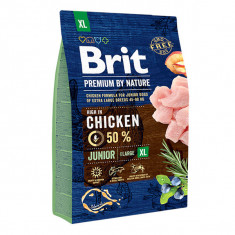 Brit Premium By Nature, Junior Giant Breed, XL, Pui, hrană uscată câini junior, 3kg