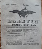Ziarul Buletin, gazeta oficiala a Principatului Valahiei, nr. 90, 1843