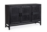 Cumpara ieftin Comoda 3 usi lemn mango gri antracit Weston 125x35x80 cm