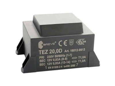 Transformator &amp;icirc;ncapsulat 20VA 230VAC 12V foto